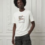 BURB Logo Print  Mens Tshirt 00012 - White