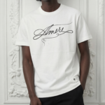 MIRI Script Needle Inspire Men Tshirt - White