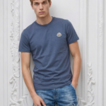 MNCLR Logo Patch Inspire Men Beige Tshirt - Blue