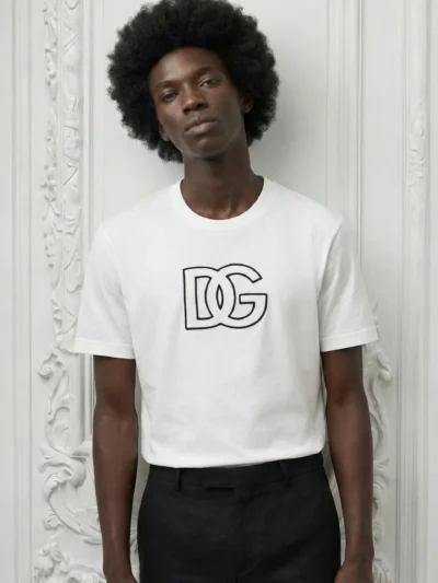D&G Big Logo Inspire Men White Tshirt