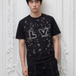 LVE Scattered Lv Logo Inspire Men Tshirt - Black