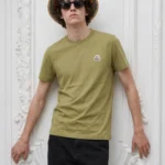 MNCLR Logo Patch Inspire Men Beige Tshirt - Green