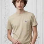 MNCLR Logo Patch Inspire Men Beige Tshirt - Beige
