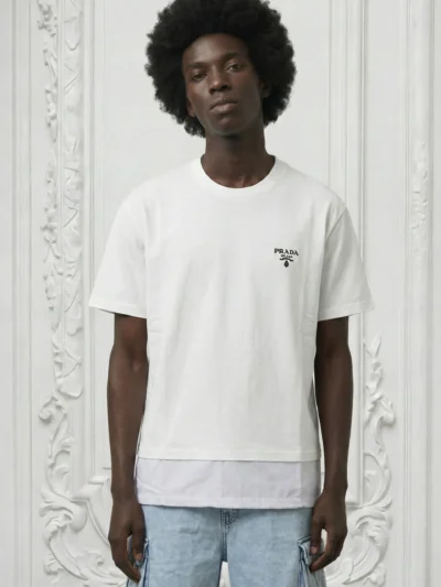 RADA Milan Double Hem Inspire Men White Tshirt