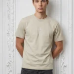 Stone Island Script Logo Inspire Men Tshirt - Beige
